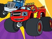Play Blaze Monster Truck Coloring Book Game on FOG.COM