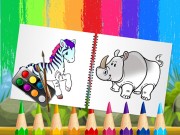 Play Funny Animals Coloring Book Game on FOG.COM