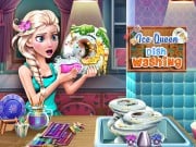 Play Ice Queen Dish Washing Game on FOG.COM