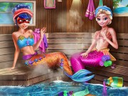 Play Mermaids Bffs Realife Sauna Game on FOG.COM