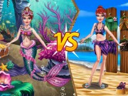 Play Princess VS Mermaid Outfit Game on FOG.COM