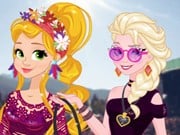 Play Elsa And Rapunzel Festival Getaway Game on FOG.COM