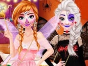 Play Frozen Sisters Halloween Party Game on FOG.COM
