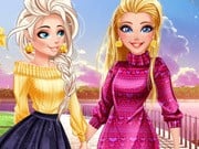 Play Barbie And Elsa Autumn Patterns Game on FOG.COM