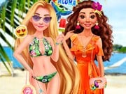 Play Rapunzel And Moana Summer Vacation Game on FOG.COM