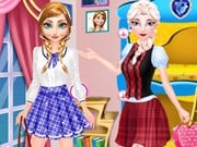 Play Frozen Sisters Back To School Game on FOG.COM