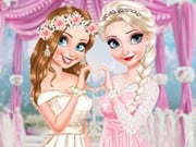 Play Anna And Elsa Glittery Bridesmaids Game on FOG.COM