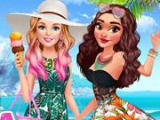 Play Barbie Visits Moana Game on FOG.COM
