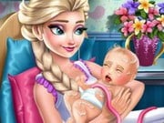Play Frozen Elsa Birth Caring Game on FOG.COM
