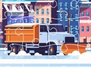 Play Snow Plow Trucks Jigsaw Game on FOG.COM