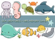 Play Kids Memory Sea Creatures Game on FOG.COM