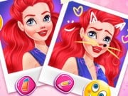Play Princesses Face Warp Game on FOG.COM