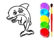 Play Dolphin Coloring Book Game on FOG.COM