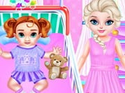 Play Little Elsa Caring Day Game on FOG.COM