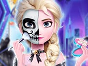 Play Elsa's Halloween Party Tattoo Game on FOG.COM