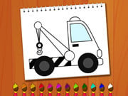 Play Coloring Book Excavator Trucks Game on FOG.COM