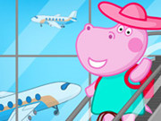 Play Hippo Family Airport Adventure Game on FOG.COM