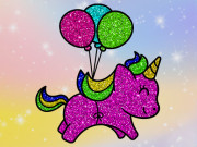 Play Coloring Book: Glittered Unicorns Game on FOG.COM