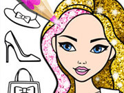 Play Fashion Coloring Book Glitter Game on FOG.COM