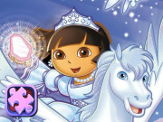 Play Dora Winter Holiday Puzzles Game on FOG.COM