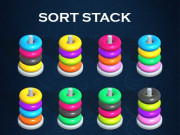 Play Sort Stack color Hoop Game Game on FOG.COM
