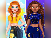 Play Moon vs Sun Princess Fashion Battle Game on FOG.COM