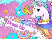 Play Unicorn Dress Up Coloring Book Game on FOG.COM