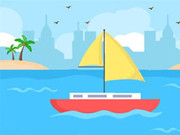 Play Coloring Book: Boat On Sea Game on FOG.COM