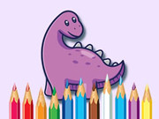 Play Coloring Book: Dinosaur With Flowers Game on FOG.COM