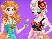 Play Frozen Sisters Vacation Vibes Game on FOG.COM