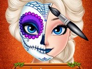 Play Elsa Halloween Face Makeup Game on FOG.COM