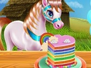 Pony Cooking Rainbow Cake