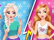 Play Elsa And Rapunzel Princess Rivalry Game on FOG.COM