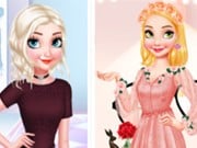 Play Elsa Vs Rapunzel Fashion Game Game on FOG.COM