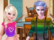 Play Elsa And Jack Library Love Game on FOG.COM