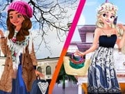 Play Elsa And Moana Exchange Students Game on FOG.COM