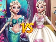 Play Elsa Mermaid Vs Princess Game on FOG.COM