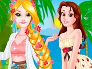 Play Rapunzel And Belle's California Summer Game on FOG.COM