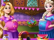 Play Elsa And Rapunzel Pregnant Costumes Game on FOG.COM