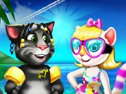 Play Angela And Tom Beach Vacation Game on FOG.COM