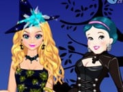 Play Elsa And Snow White Halloween Dress Up Game on FOG.COM
