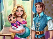 Play Rapunzel And Flynn Happy Family Game on FOG.COM