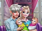 Play Ice Queen Twins Family Day Game on FOG.COM