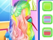 Play Elsa's Rainbow Hairstyle Design Game on FOG.COM