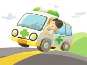 Play Cartoon Ambulance Slide Game on FOG.COM