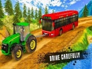 Chained Tractor Towing Rescue