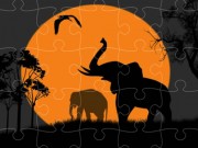 Play Elephant Silhouette Jigsaw Game on FOG.COM