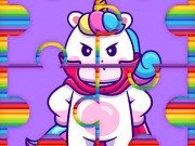 Play Cute Rainbow Unicorn Puzzles Game on FOG.COM