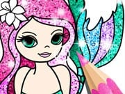 Mermaid Coloring Book Glitter