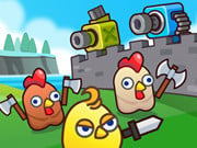 Play Merge Cannon: Chicken Defense Game on FOG.COM